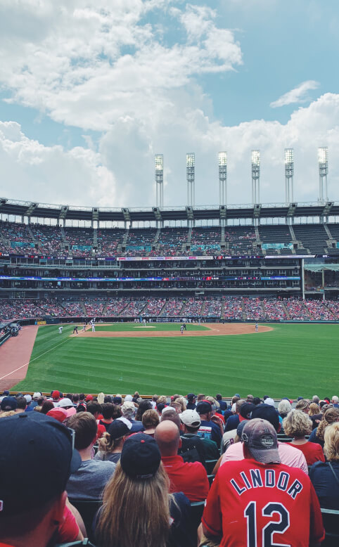 indians game from outfield