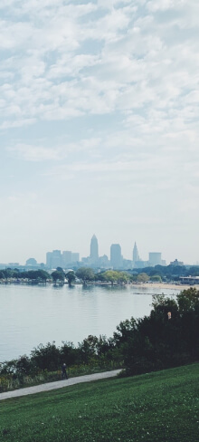 lakefront cleveland skyline